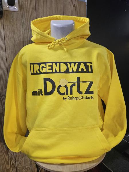 Hoodie Irgendwat mit Dartz Gelb